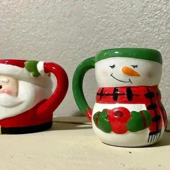 Holiday Santa‎ and Snowman Ceramic Mugs - Picture 3 of 7